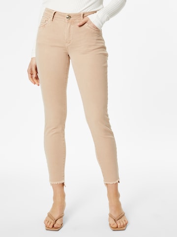 MOS MOSH Skinny Broek in Beige: voorkant