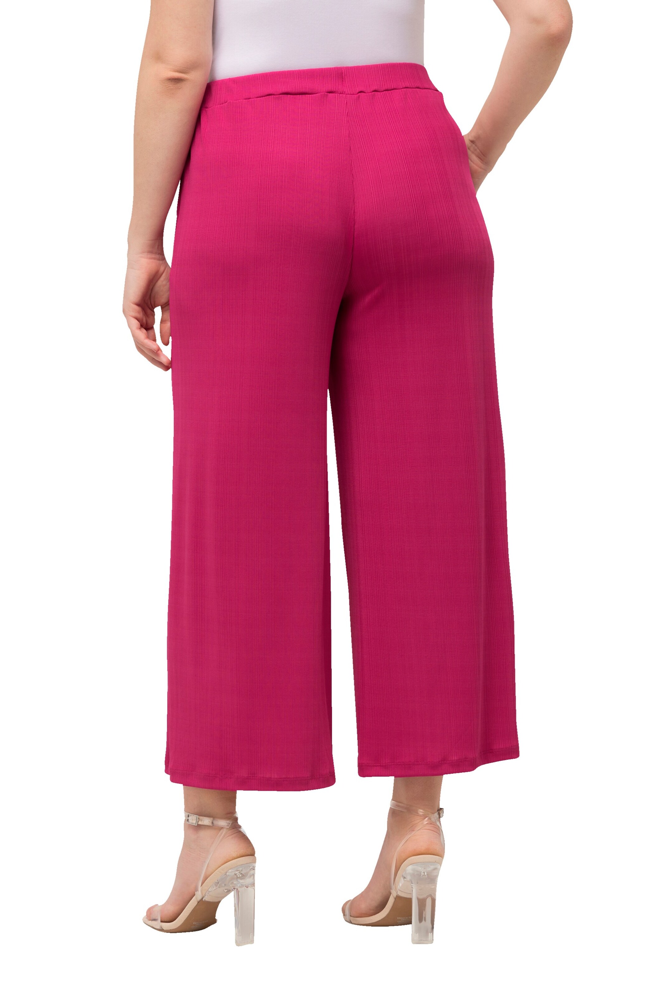 Ulla Popken Wide leg Broek in Roze
