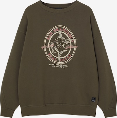 Pull&Bear Sweatshirt in de kleur Olijfgroen, Productweergave