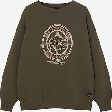 Pull&Bear Sweatshirt in Grün: predná strana