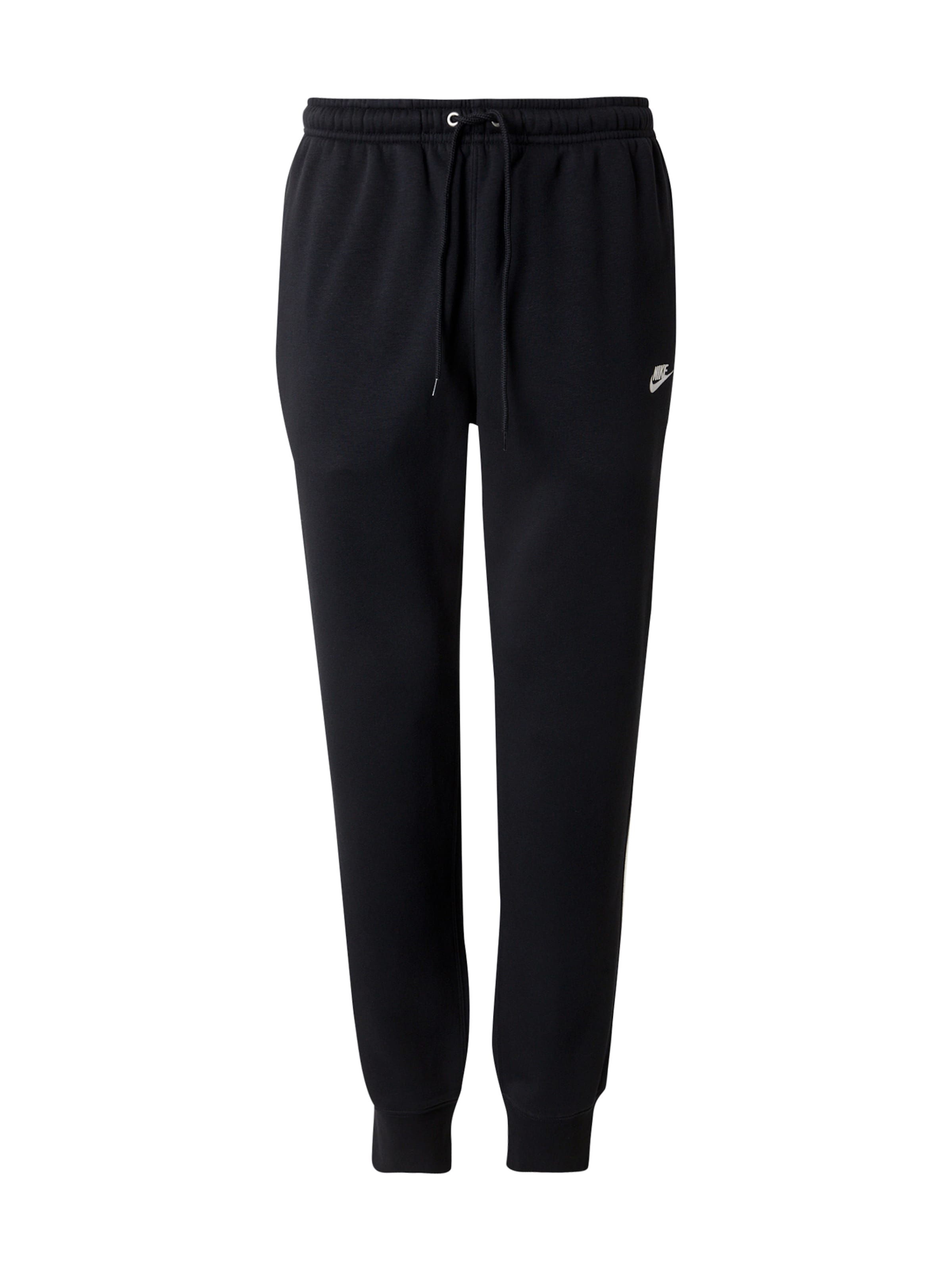 Tapered Pantaloni 'Club' de la Nike Sportswear pe negru: față