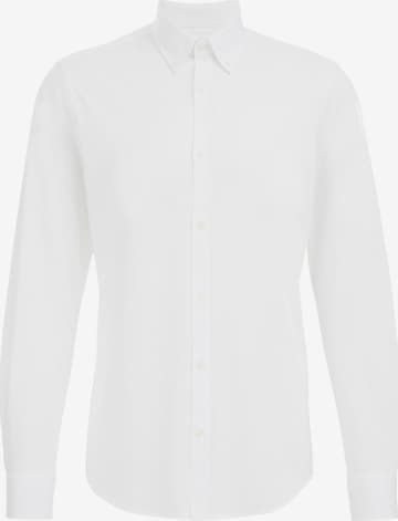 WE Fashion Slim fit Business Shirt in White: front