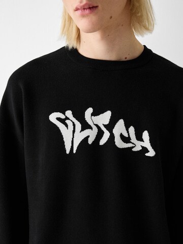 Bershka Sweatshirt in Schwarz