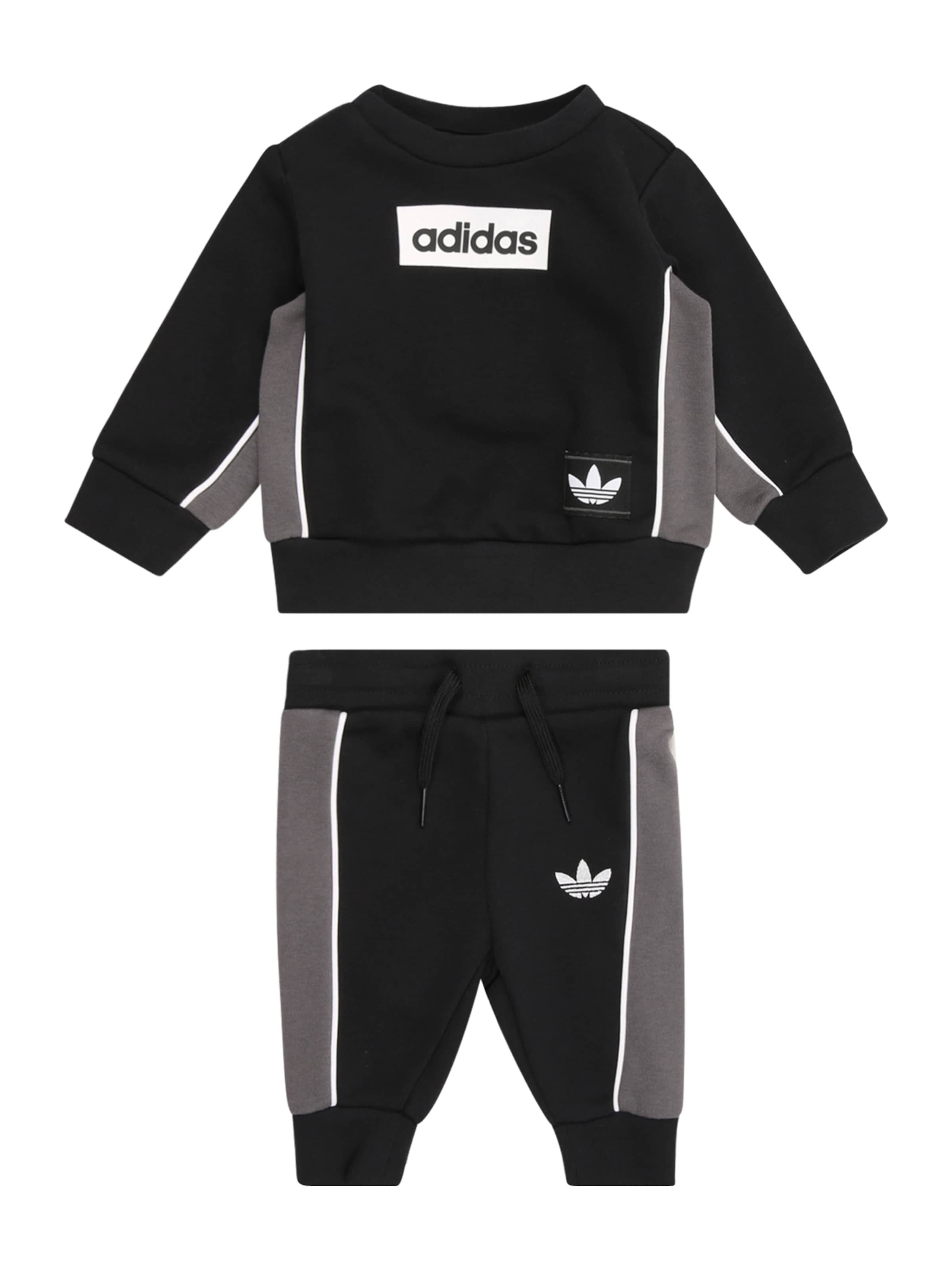 ADIDAS ORIGINALS Облекло за бягане в черно: отпред