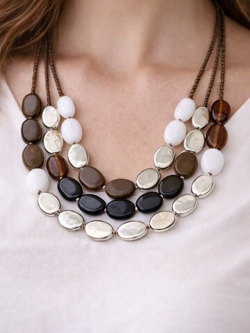 COLLEZIONE ALESSANDRO Necklace 'Hilda' in Brown