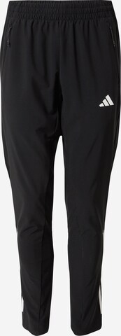 ADIDAS PERFORMANCE Slim fit Workout Pants 'Train Icons 3' in Black: front