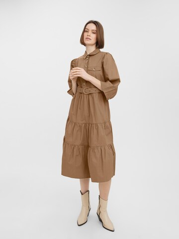 VERO MODA Shirt Dress 'Hilsa' in Brown