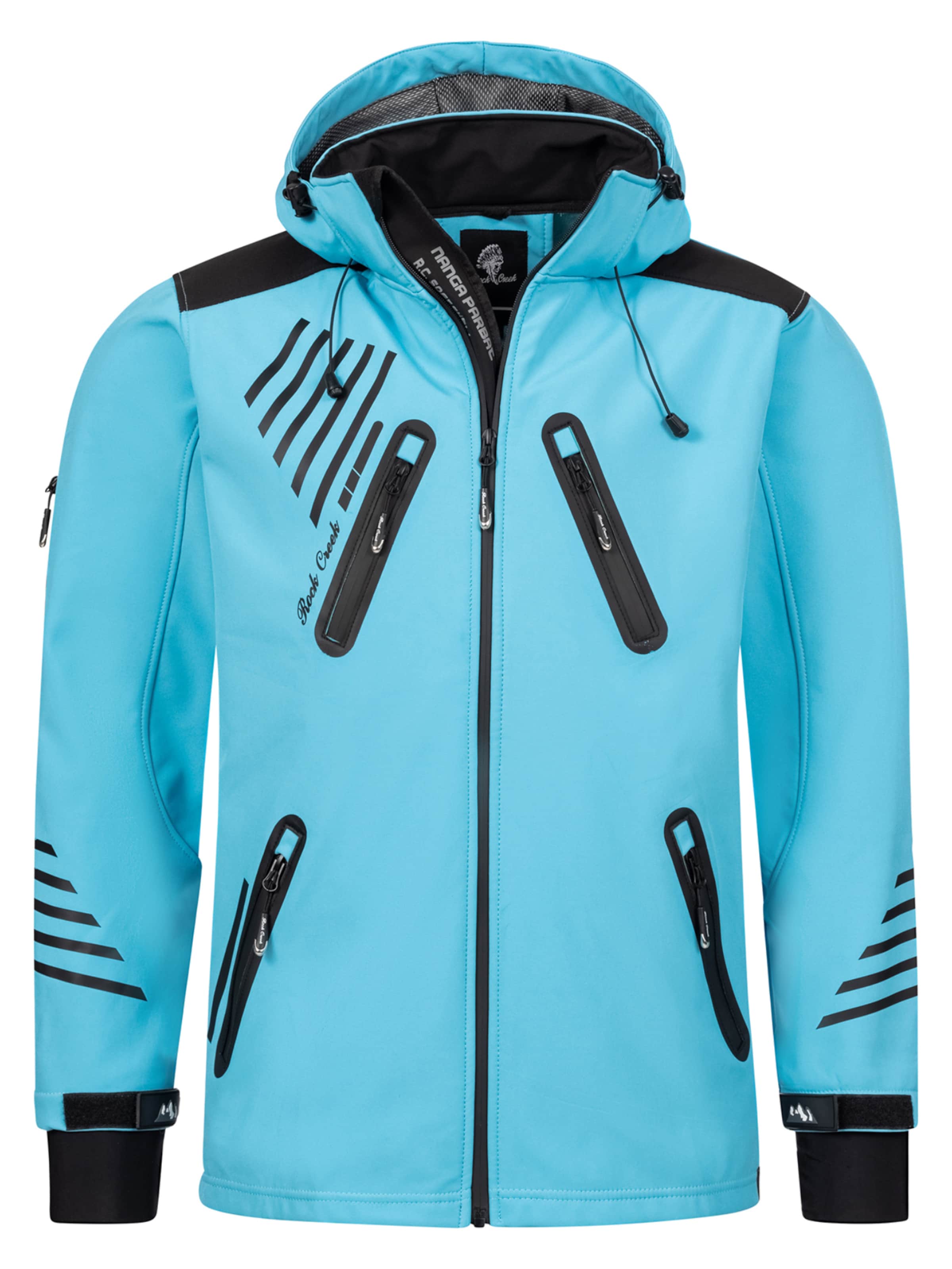 Rock Creek Outdoorjacke in Blau: Vorderseite