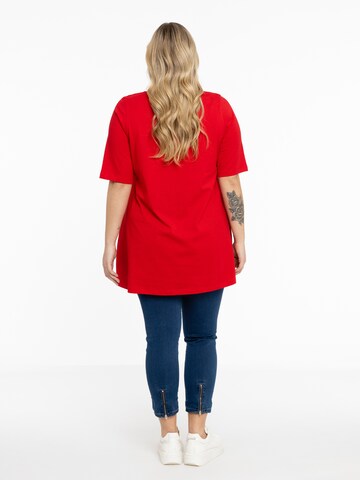 YOEK Tuniek ' COTTON ' in Rood