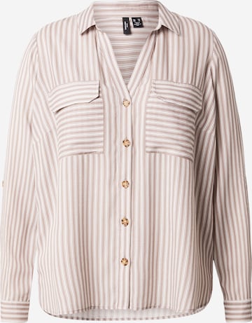 Vero Moda Curve - Blusa 'VMBumpy' em cinzento: frente