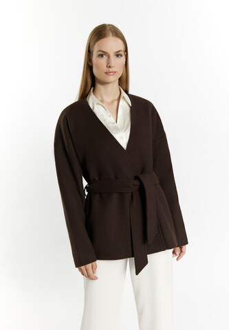 DreiMaster Klassik Between-Seasons Coat in Brown: front