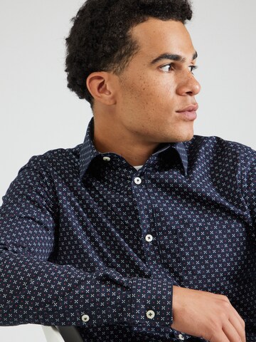 s.Oliver Slim fit Button Up Shirt in Blue