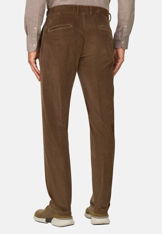 Boggi Milano Slim fit Chino trousers in Brown: back