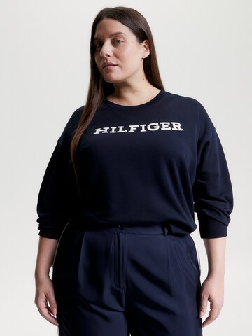 Sweat-shirt Tommy Hilfiger Curve en bleu : devant