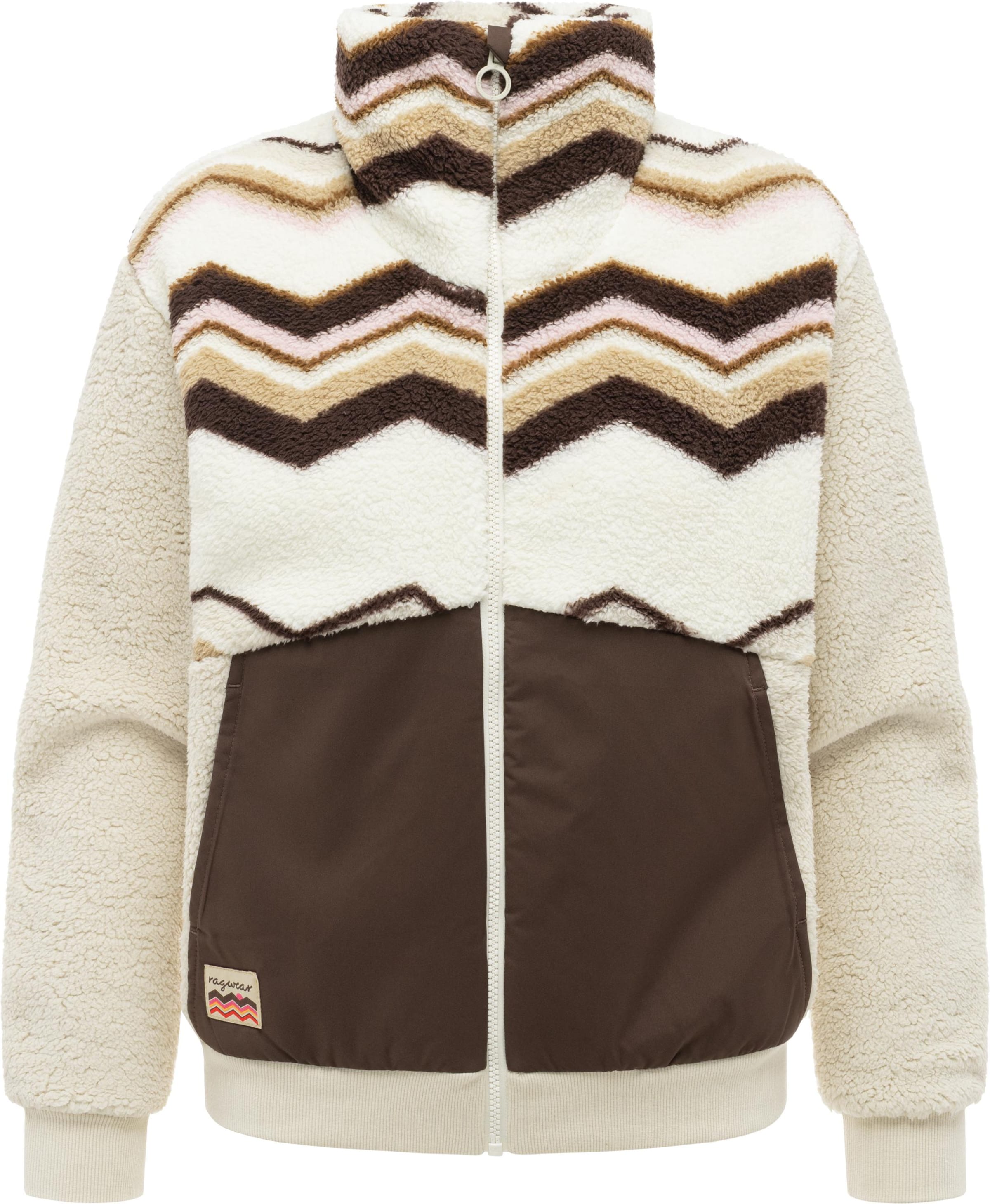Ragwear Fleece jas 'Madaras' in Beige: voorkant