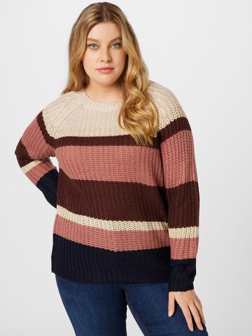 Zizzi - Pullover 'Malika' em castanho: frente