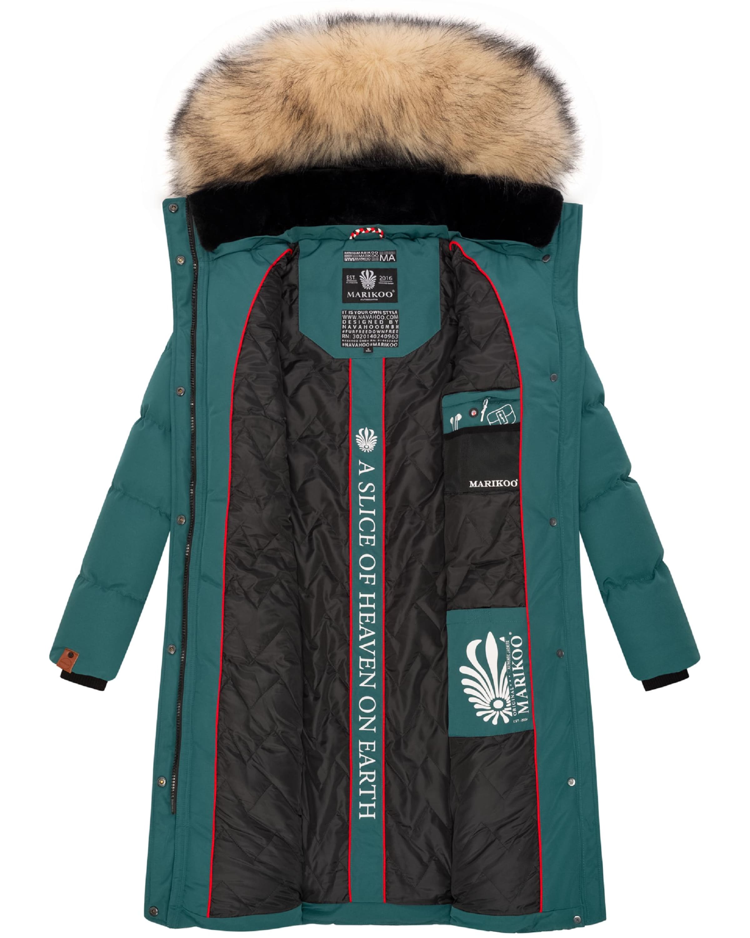 MARIKOO Зимнее пальто 'Schneesternchen' в Зеленый