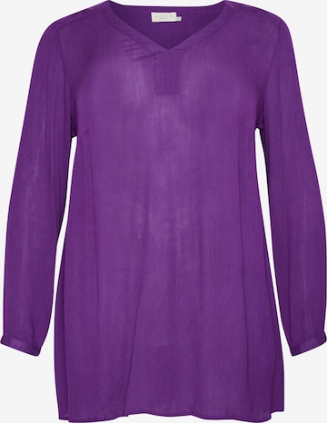 KAFFE CURVE Tunic 'KC Cami' in Purple: front