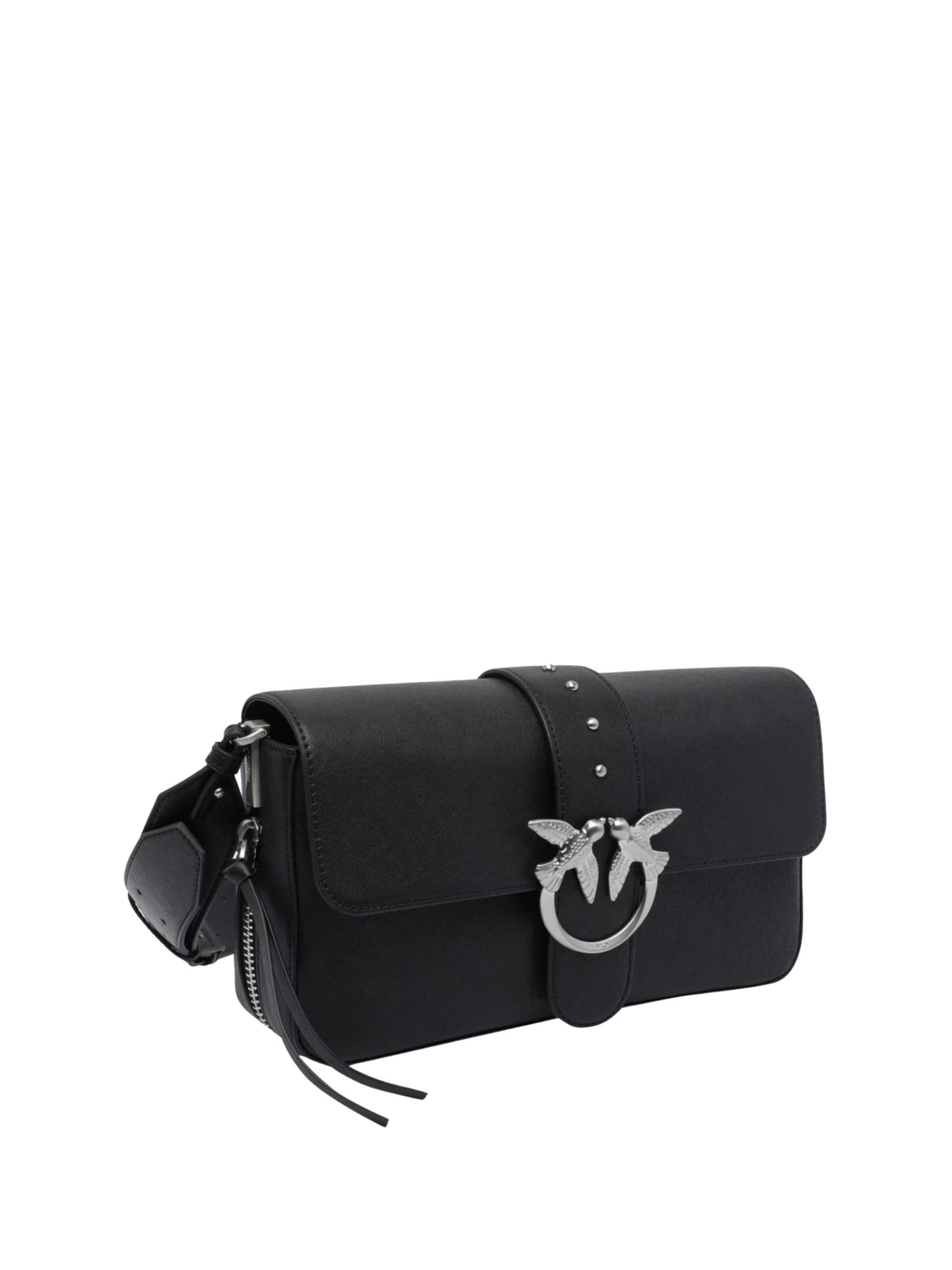 PINKORučna torbica 'Pinko Sacs à main Love One Slouchy Zip Classic V Noir' - crna boja