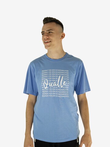 Qualle T-Shirt '100% Respekt' in Blau: predná strana