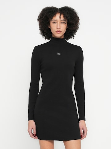 Calvin Klein Jeans Úpletové šaty – černá: přední strana
