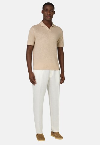 Boggi Milano Slimfit Bandplooibroek in Wit