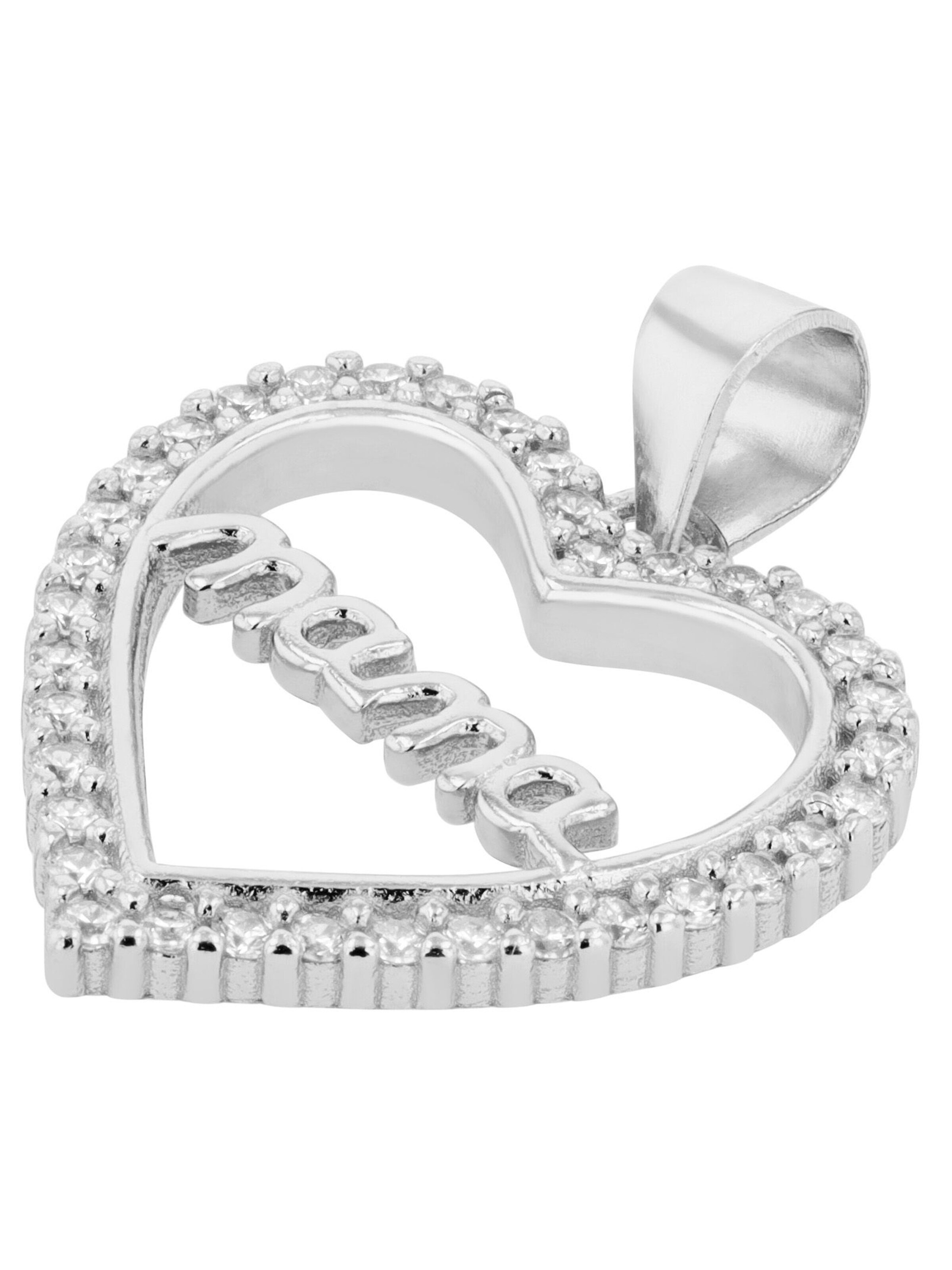 Akzent Pendant '"Nolan" aus 925 Sterlingsilber, rhodiniert, langlebig' in Silver: front