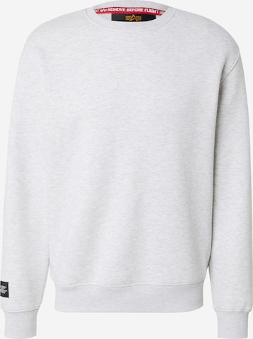 Sweat-shirt ALPHA INDUSTRIES en gris : devant