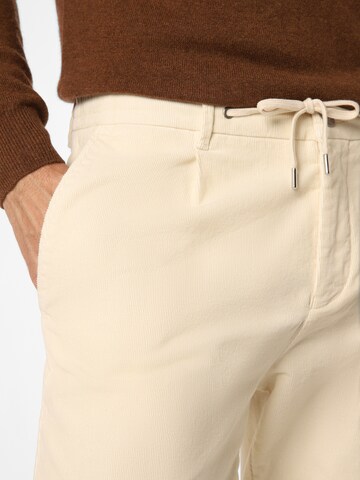 Finshley & Harding Tapered Pleated Pants 'Riley' in Beige