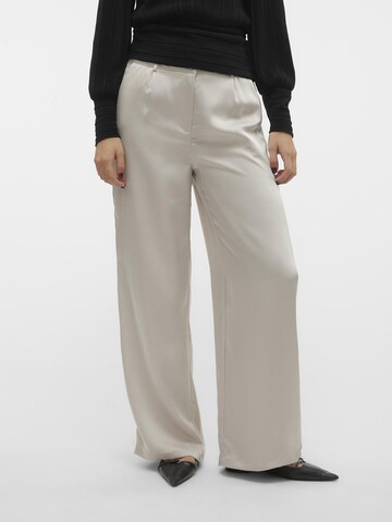 VERO MODA Wide leg Broek in Grijs: voorkant