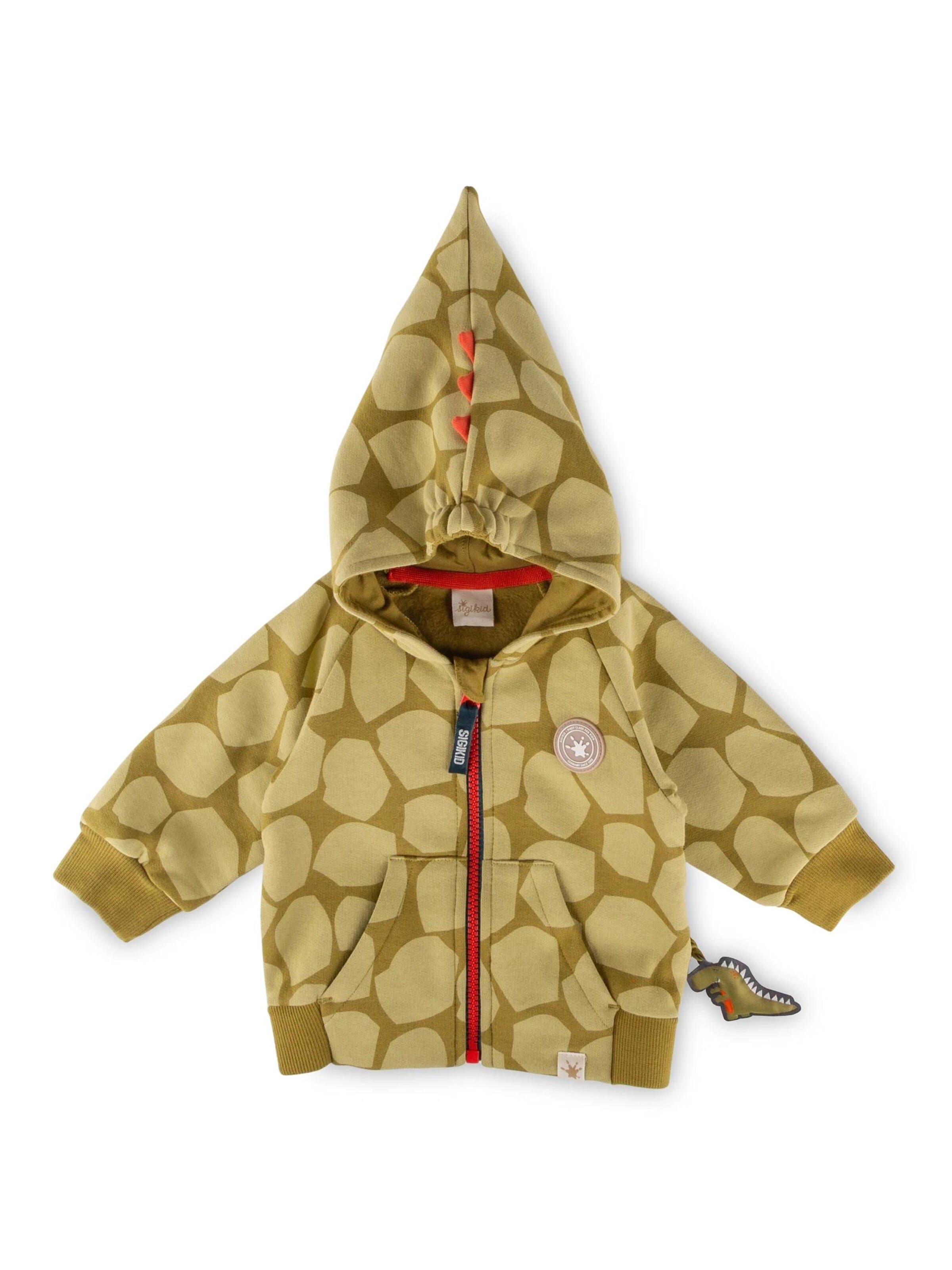 SIGIKID Sweat jacket 'Sweatjacke Dino Fun' in Green: front