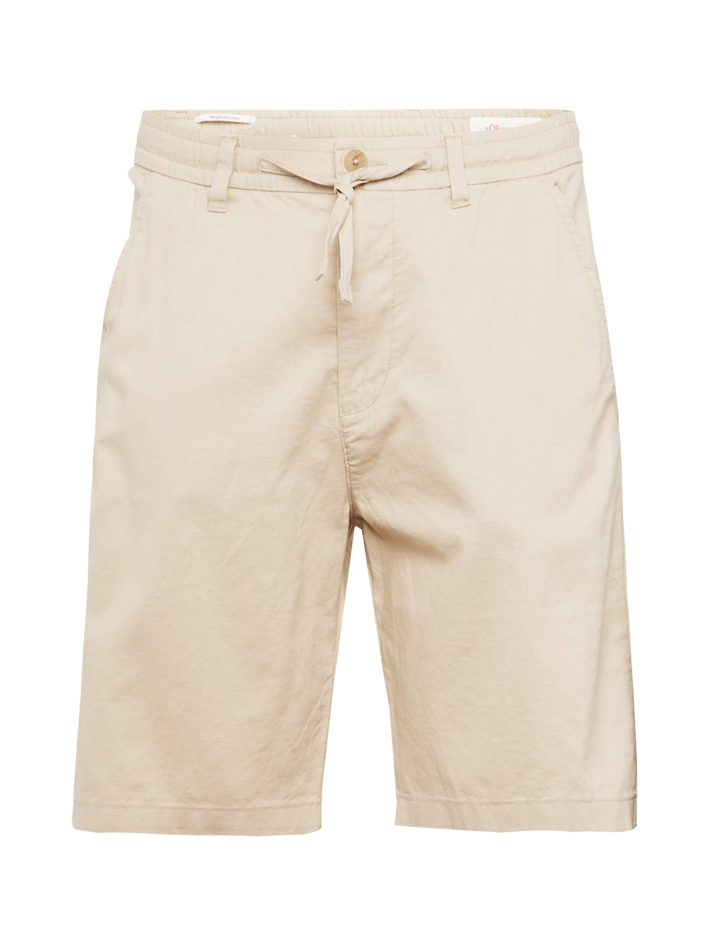 Loosefit Pantalon chino 'Detroit' s.Oliver en beige : devant