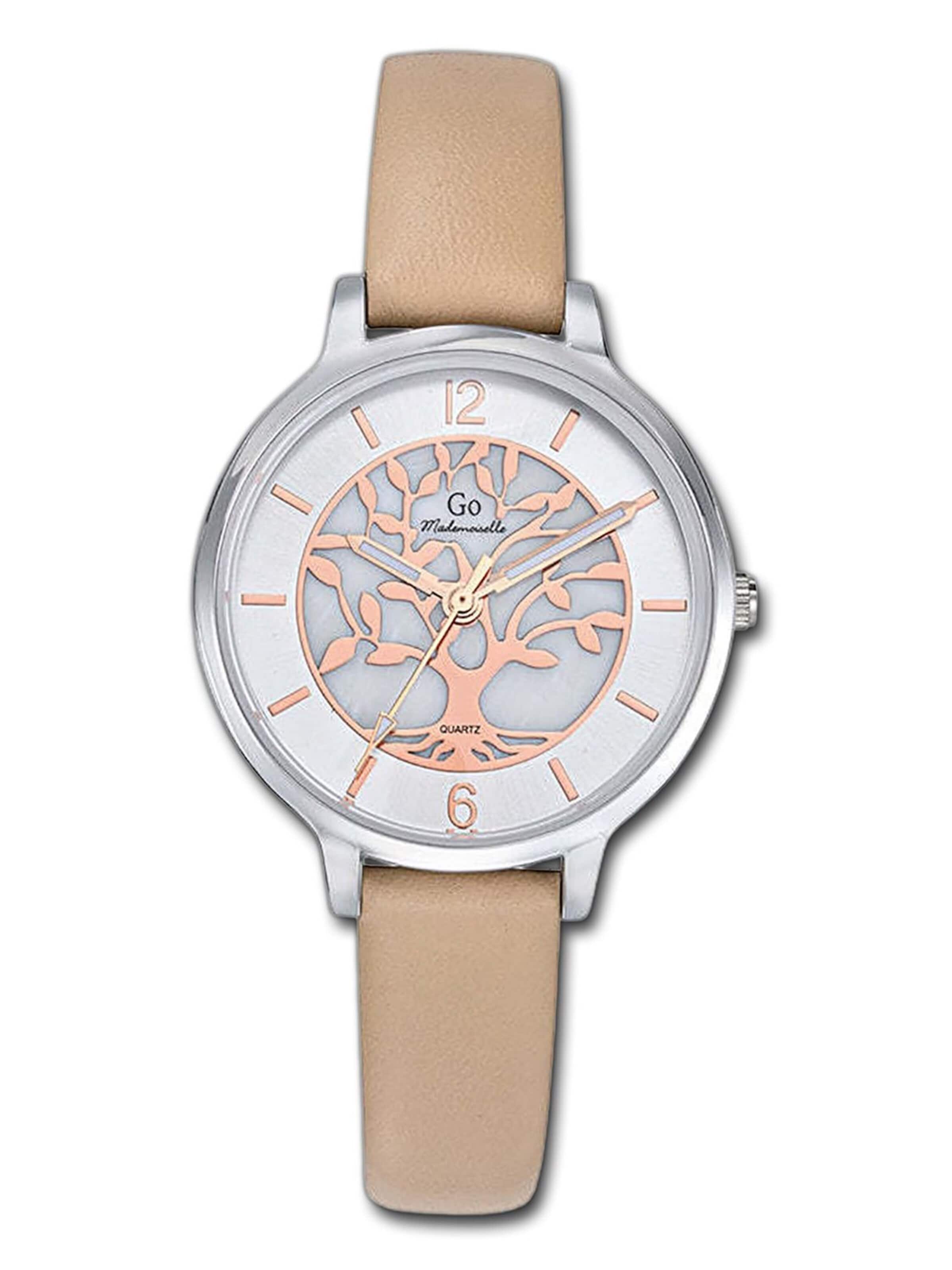 GO GirlOnly - Reloj analógico en marrón: frente