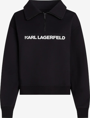 juoda Karl Lagerfeld Megztinis be užsegimo: priekis