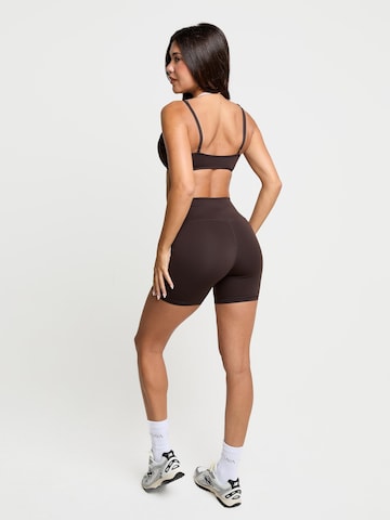 YO-GAYA Bustier Sport bh 'Layered Halter Bra' in Bruin