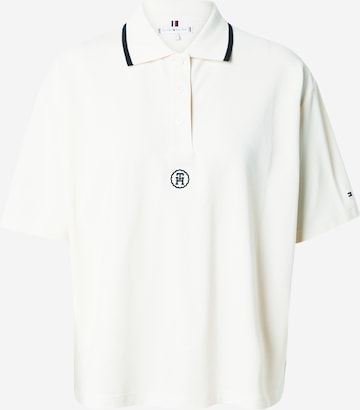 TOMMY HILFIGER Poloshirt 'Varsity' in Beige: predná strana