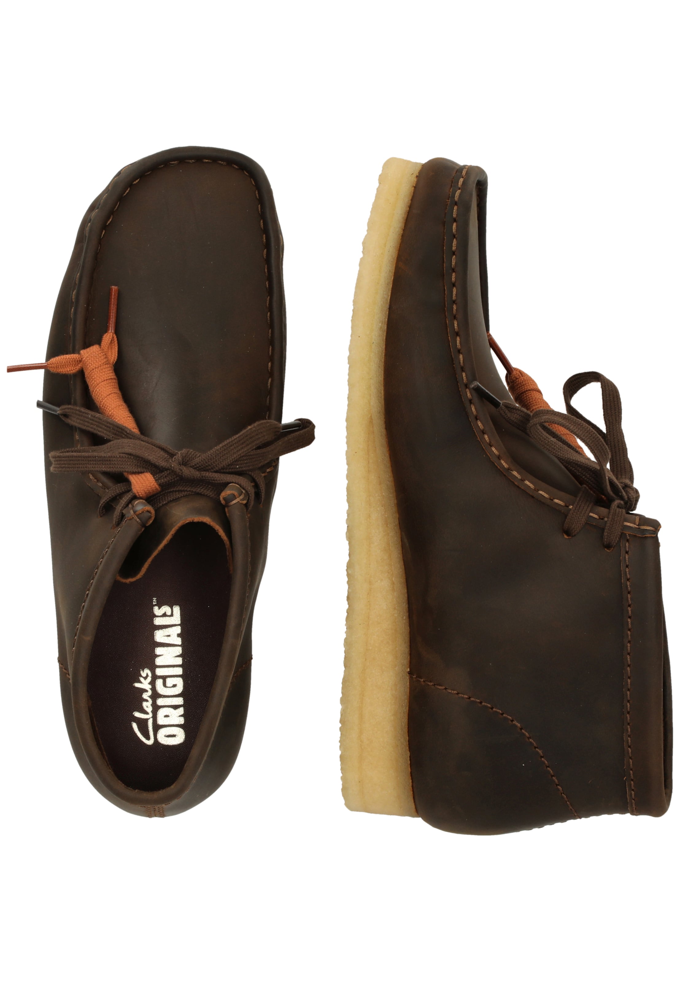 CLARKS Veterschoen 'Wallabee Boot' in Bruin