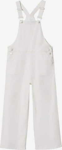 MANGO TEEN Dungarees 'Frayed' in White: front