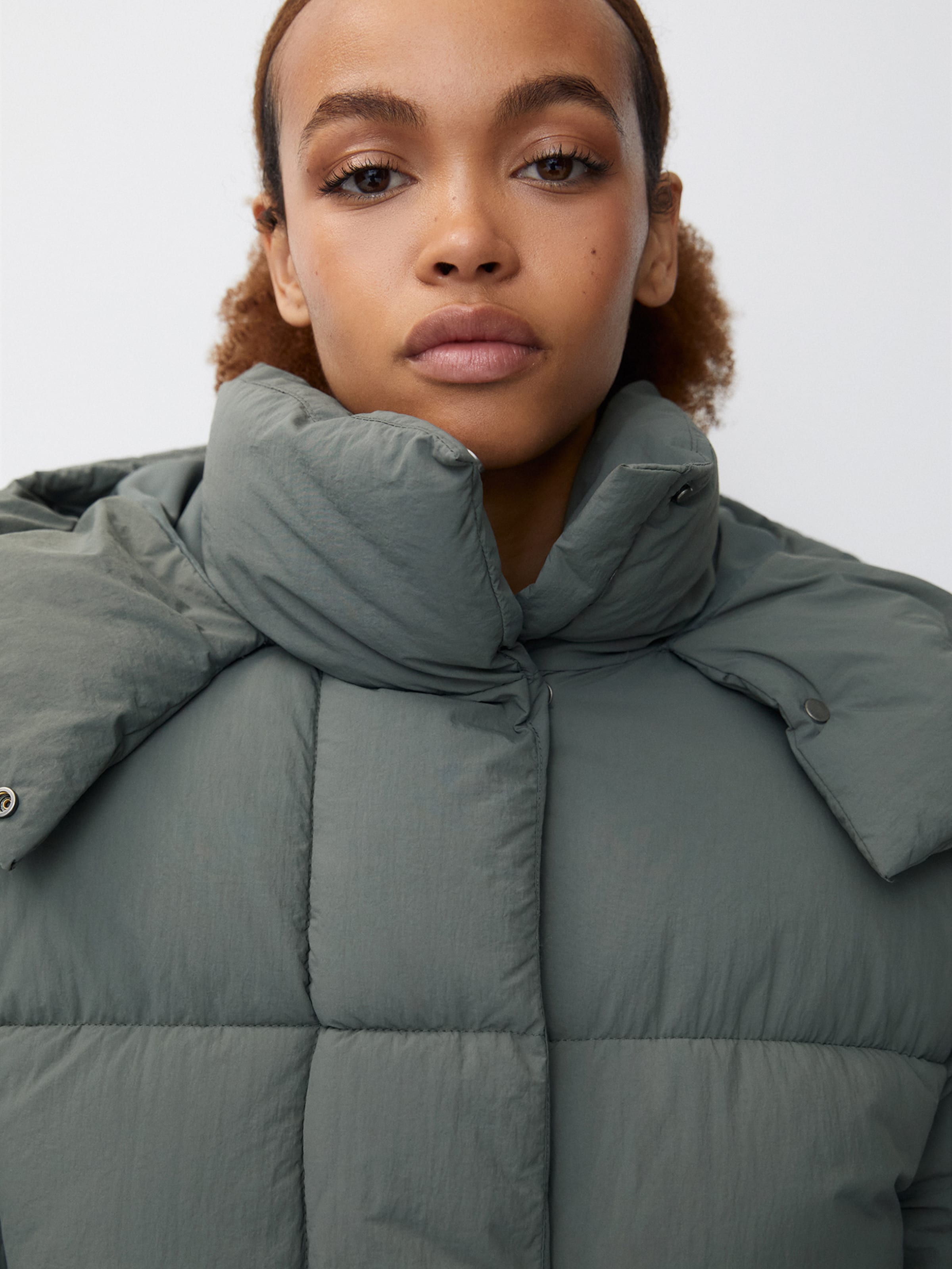 Pull Bear Winter Jacket in Khaki ABOUT YOU