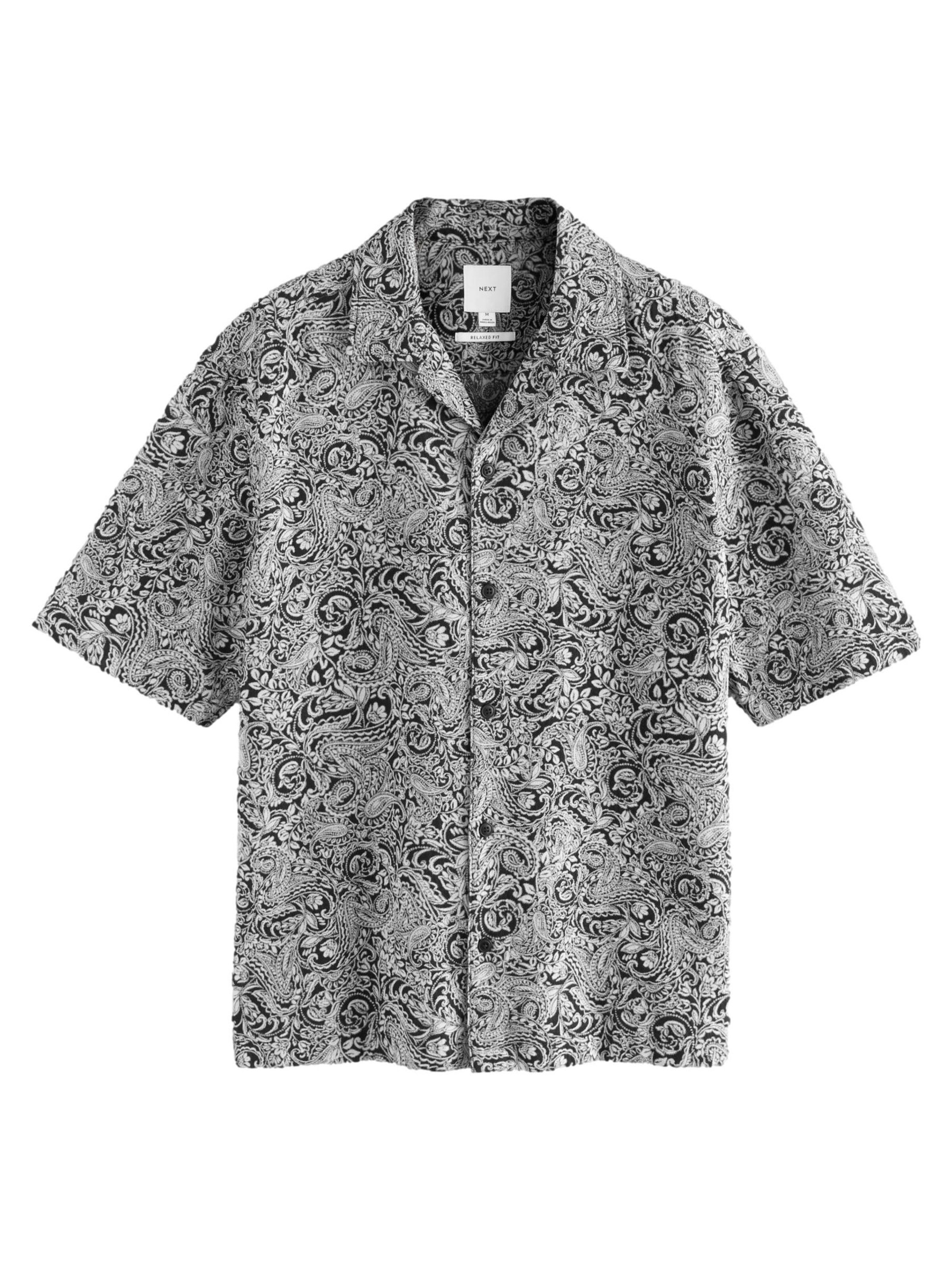 Next Regular Fit Hemd in Schwarz: Vorderseite