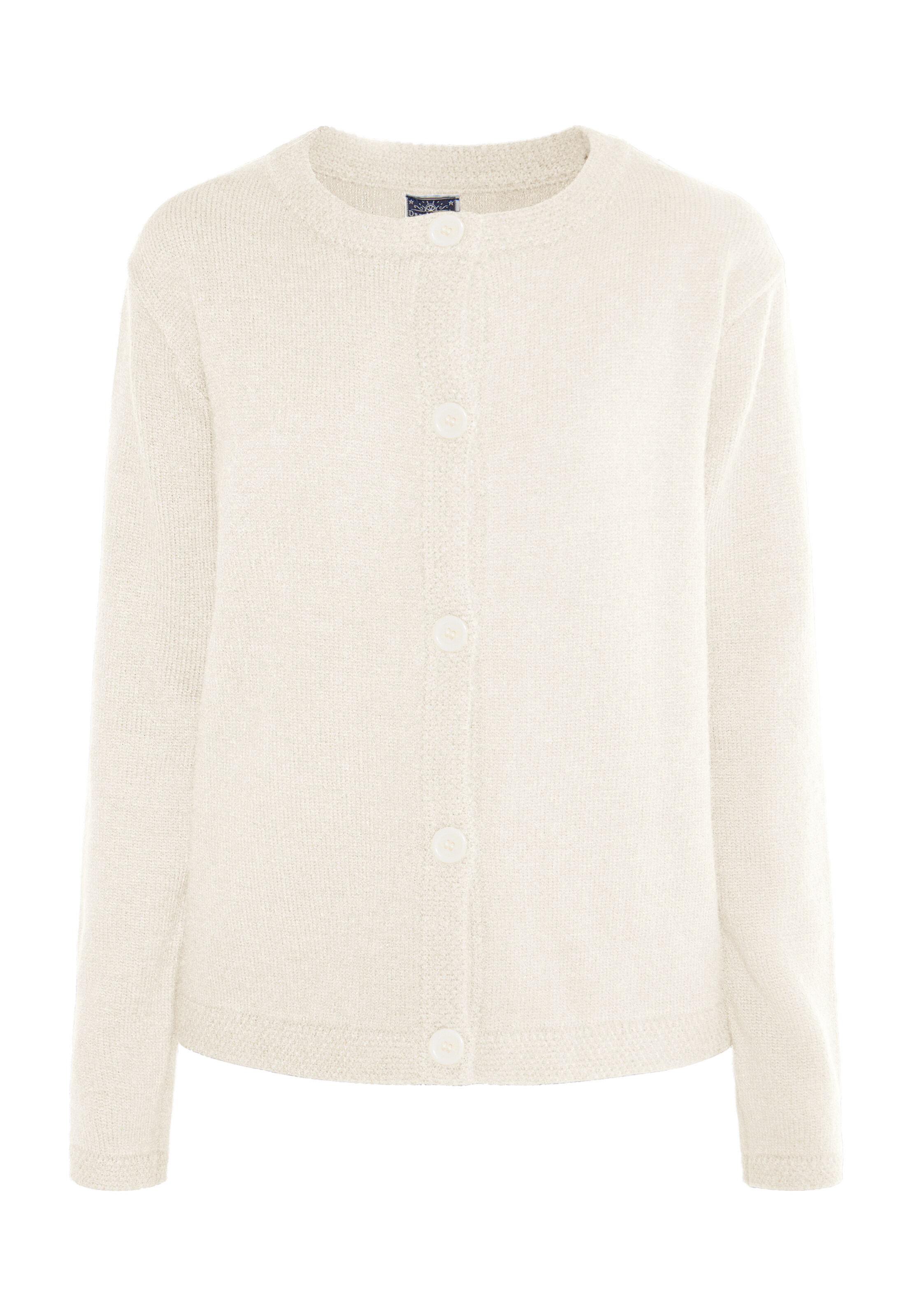 DreiMaster Maritim Πλεκτή ζακέτα σε λευκό: μπροστά