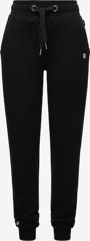 NAVAHOO - Tapered Pantalón en negro: frente
