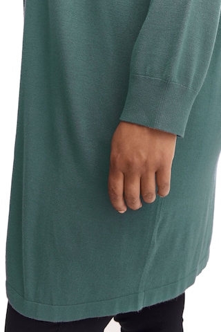 Fransa Curve Knit Cardigan 'BLUME' in Green