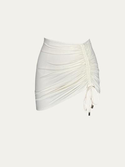 Billie Swim Rok 'Gathered Skirt' in de kleur Ivoor, Productweergave
