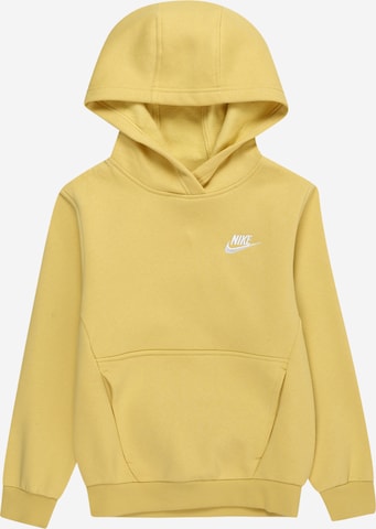 Nike Sportswear Μπλούζα φούτερ 'Club Fleece' σε κίτρινο: μπροστά