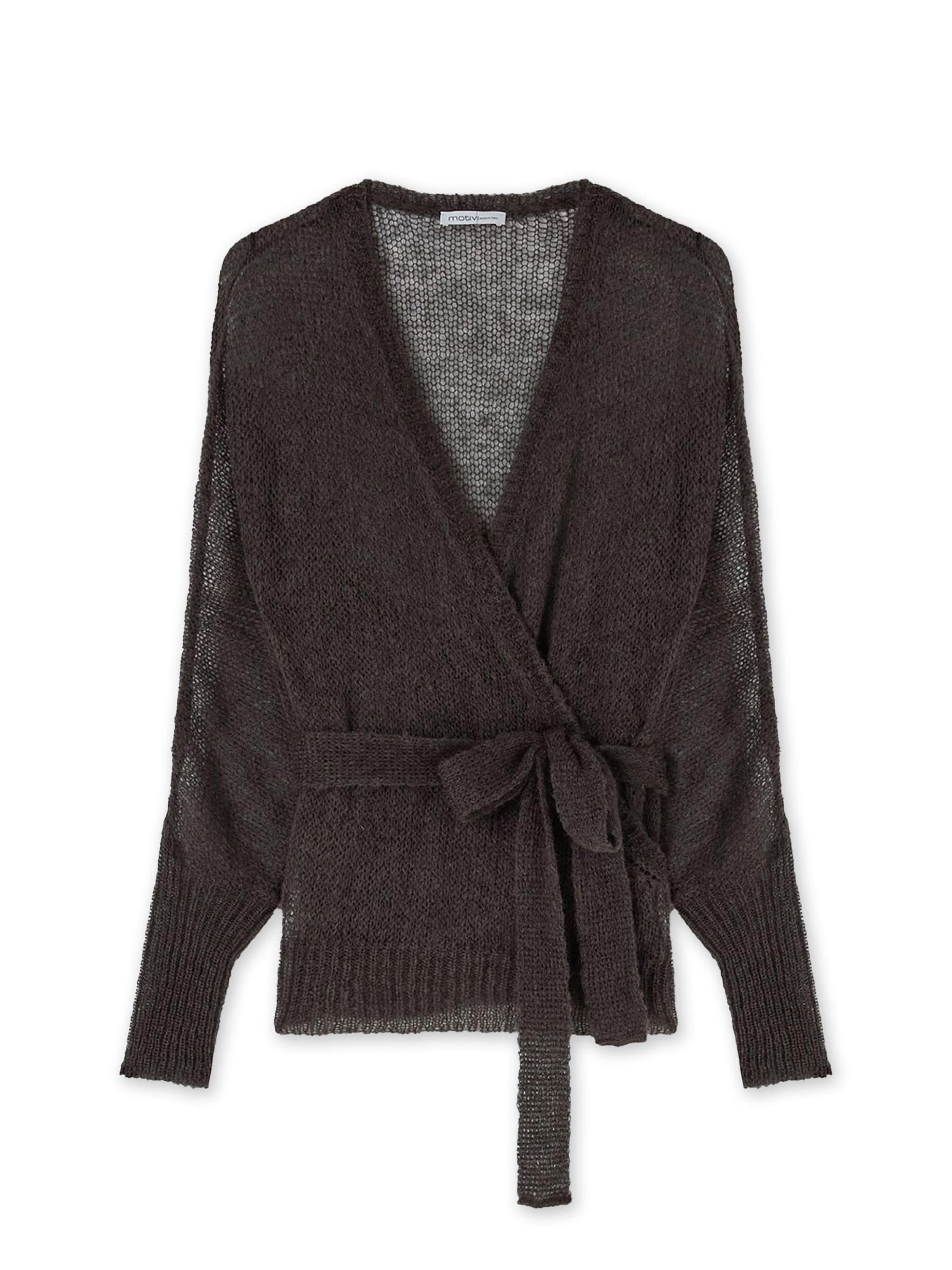 MOTIVI Strickjacke‌‌ in Braun: Vorderseite
