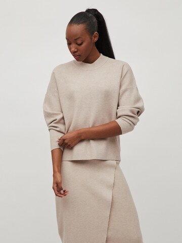 VILA Pullover 'VIOlivinja' in Beige: Vorderseite