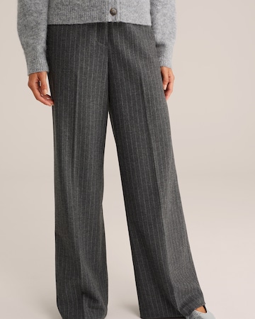 WE Fashion Wide Leg Hose in Grau: Vorderseite