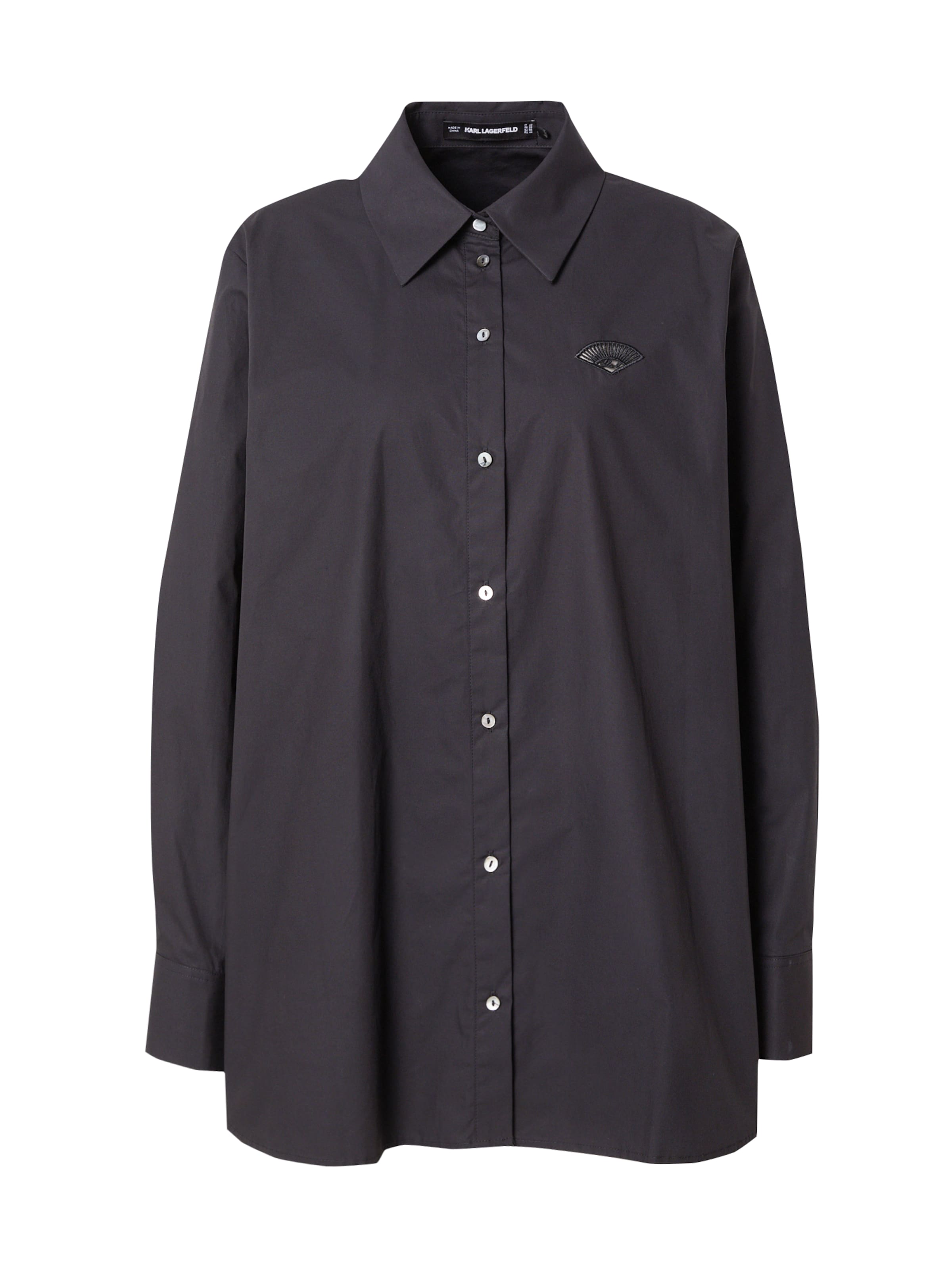 Karl Lagerfeld Μπλούζα σε μαύρο: μπροστά