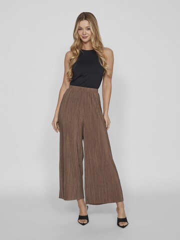 VILA Wide leg Broek 'VIPlisa' in Bruin